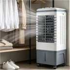 GENERIC Ventilateur Refroidisseur D'air Portable 3 En 1, Réservoir 20 L, Oscillation 120°, 4 Roues, 3 Réglages De Vitesse, Rideau D'eau, Sans Tuyau, 80 W, Comprend 2 Blocs De Glace, For Atelier