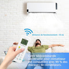  Telecommande Universelle Clim Pour LG, Gree, Midea, Toshiba, Haier, Daikin, Hitachi, Sharp, Samsung, Sanyo, Hisense Et Plus De 1000 Marques, Télécommande Climatiseur Universelle