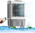  Rafraîchisseurs D'air Par Évaporation Avec Réservoir D'eau 50 L/55 L, Climatiseurs Portables, 3 Vitesses Avec Oscillation, Télécommande, Minuterie 7 Heures, 4 Blocs De Glace(88 * 50 * 37cm)