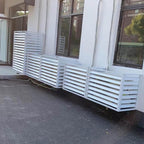  Housse De Protection En Alliage D'aluminium Pour Climatiseur – Clôture Extérieure Résistante Aux Intempéries Pour Dissimuler Les Unités De Climatisation – Design Clima Blade Pour Une Protection Et Une