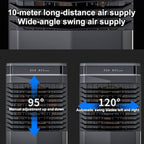  Ventilateur Rafraîchisseur D'air Par évaporation, Portable, à 3 Vitesses Et Avec Compartiment à Glace, Réservoir D'eau De 40/45/50 L, Idéal Pour Les Grandes Pièces Et Une Utilisation En Extérieur.