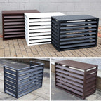  Couverture De Climatiseur De Fenêtre Extérieure, Couverture De Protection Résistante Aux Intempéries En Aluminium For Les Unités Extérieures, Écran De Confidentialité For Stores De Jardin (Color : Br