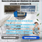  Kit De Nettoyage Pour Climatiseur Split(Panneaux Latéraux Améliorés), Avec Un Espace Supplémentaire Sac De Nettoyage Pour Climatiseur Split(bleu Et Blanc, Petit, 18 Pièces)