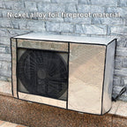  Housse Climatiseur Extérieur, Cache Clim Protection Caisson Anti Bruit Pompe à Chaleur, Isolation Thermique, Imperméable, Film Aluminium Épais(84 * 59 * 32cm)