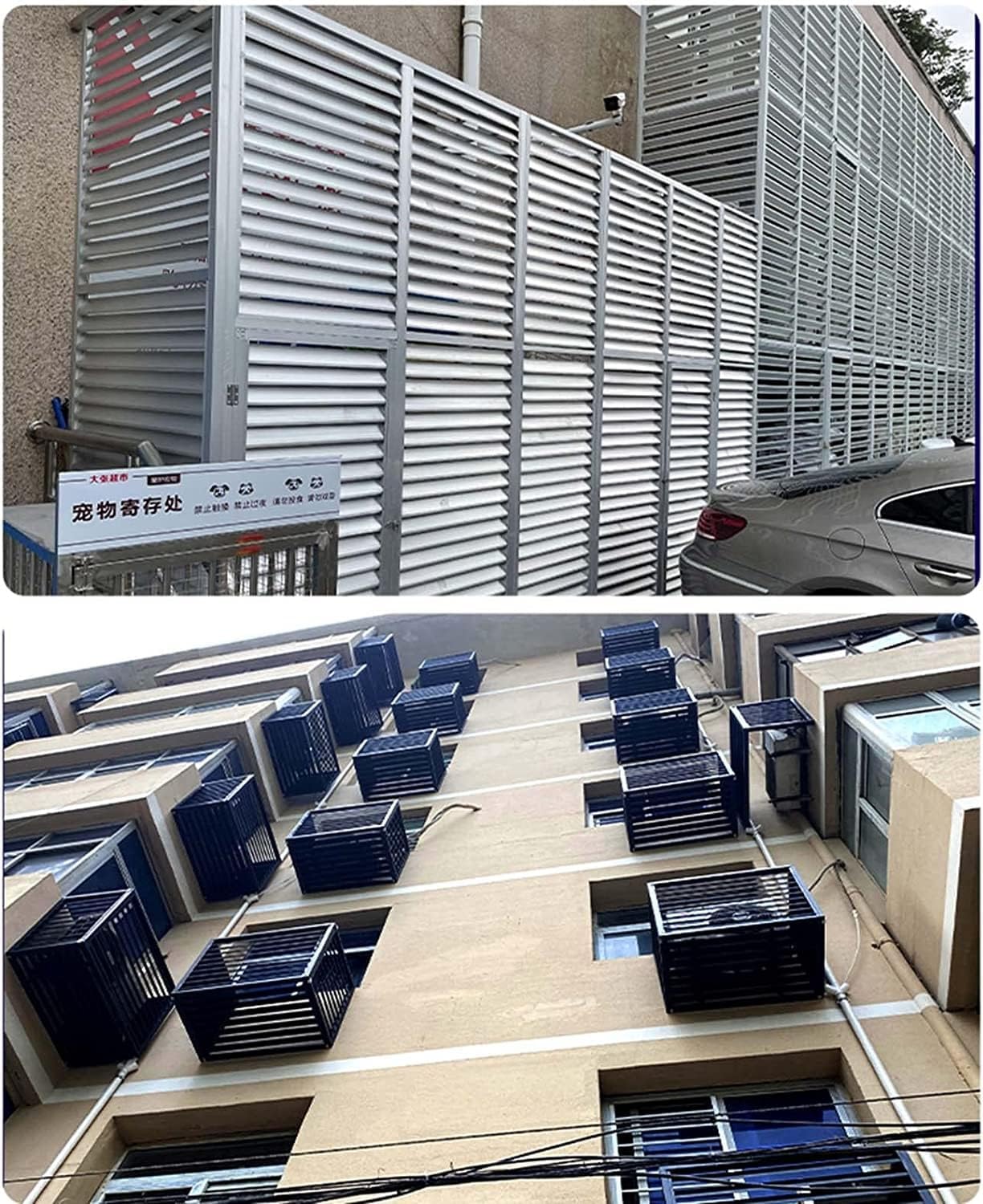  Écran De Clôture De Climatiseur En Aluminium, Grille À Persiennes Résistante Aux Intempéries For Unités Extérieures, Boîtier Autoportant For Couvrir Les Déchets Extérieurs Ou Les Unités AC (Color : I