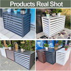  Housse De Protection En Aluminium Pour Climatiseur Extérieur, Housse Imperméable 110 X 60 X 80 Cm, Résistante Aux Intempéries, Protection UV, Convient Aux Unités AC Divisées, Couleur A