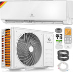 KESSER® Climatiseur SET Split – Wi-Fi/application – Refroidissement A++/chauffage A+ – Réfrigérant R32 – Télécommande, Matériel De Montage 9 000 BTU/h (2 600 Watts) Blanc [Classe énergétique A++]