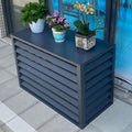  Housse De Climatisation Extérieure Résistante Aux Intempéries Avec Grilles En Aluminium – Élégante Housse De Protection Pour Climatiseur, Clôture D'intimité, Boîtier De Poubelle, Accessoires