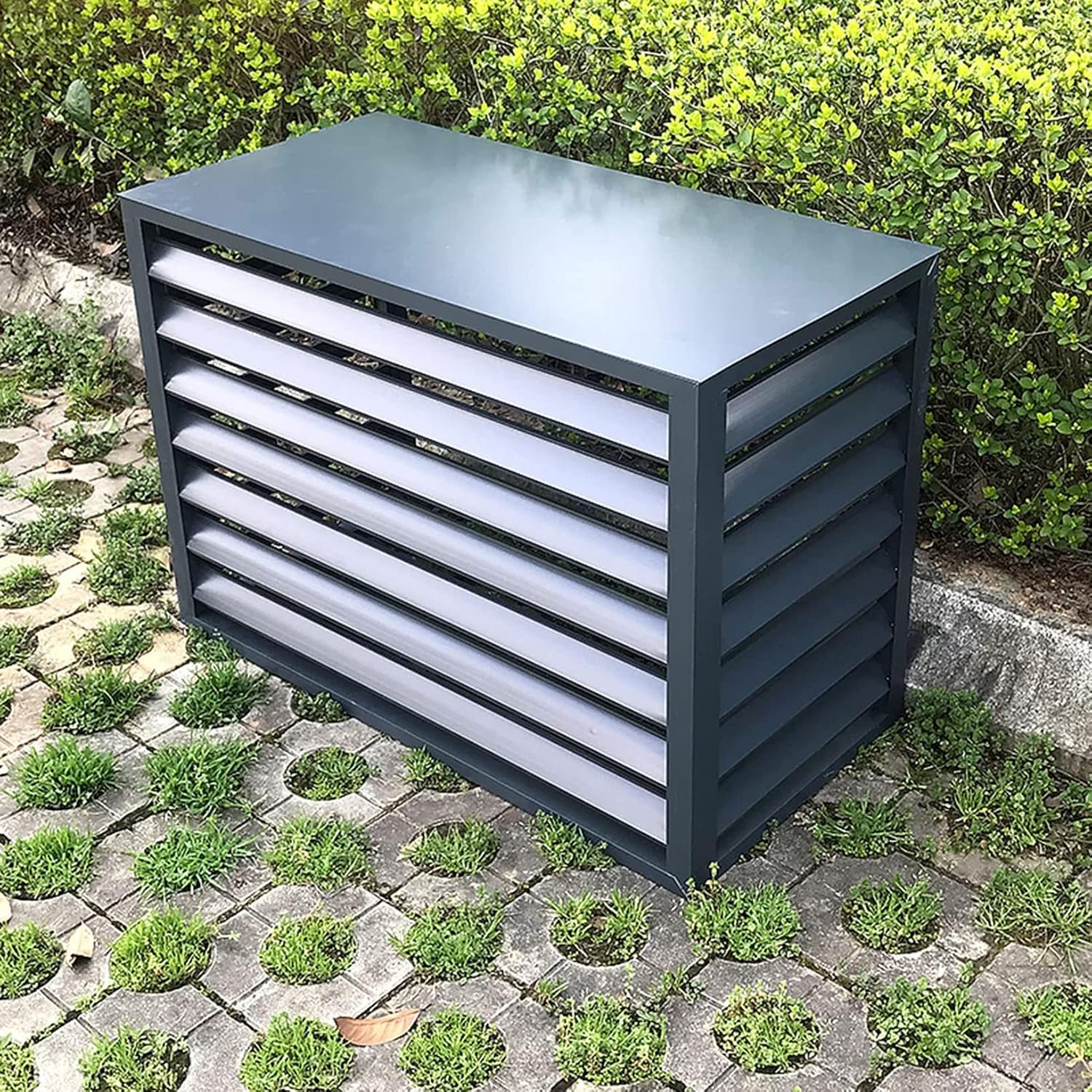  Housse De Protection Pour Climatiseur Extérieur – Protection Anti-vol Toutes Saisons Pour Climatisation – Protection Décorative Pour Unités Extérieures – Bouclier AC Résistant Aux Intempéries
