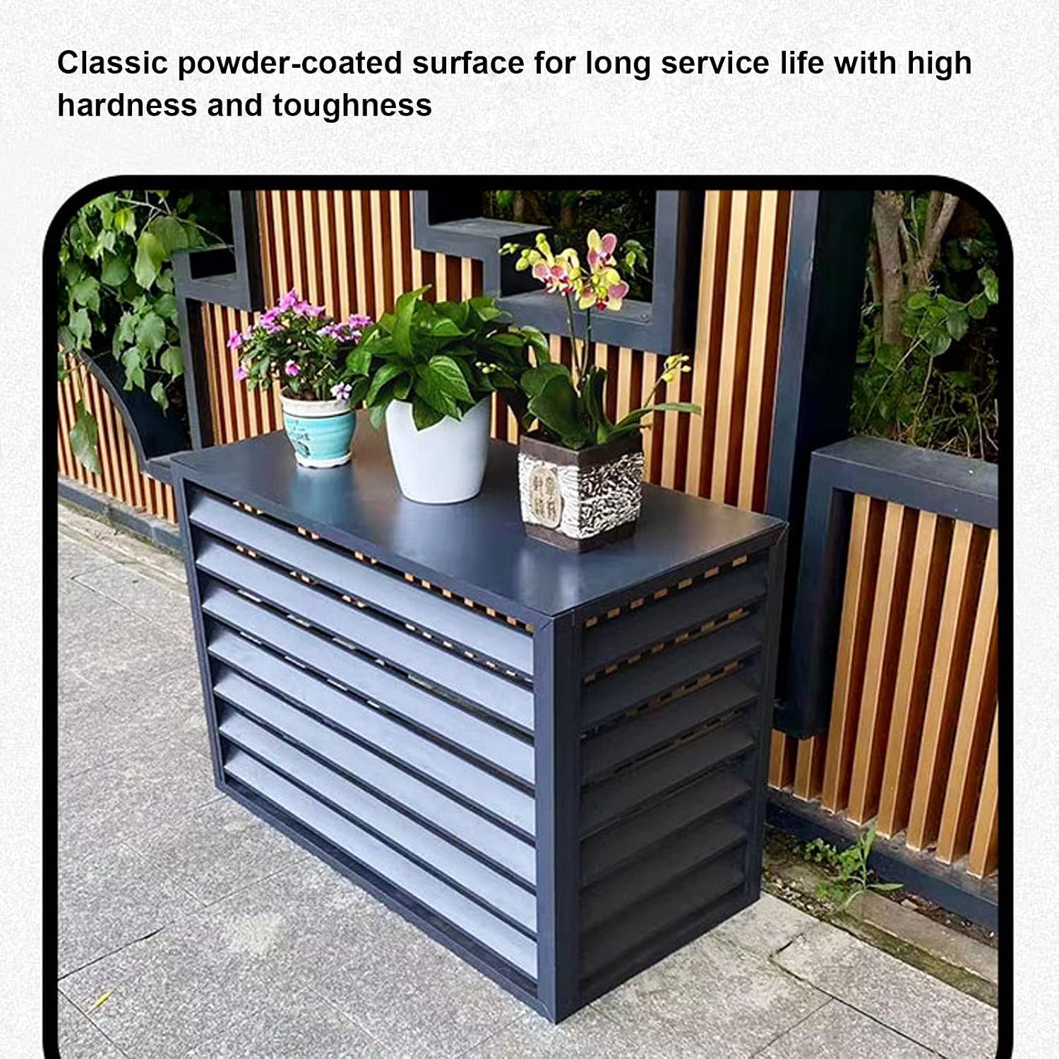 GENERIC Housse De Grille De Persienne D'extérieur - Résistant Aux Intempéries - Réduction Du Bruit Pour Climatiseurs Extérieurs - Protection Décorative Contre La Poussière - Convient Aux Unités Standard