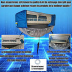  Kit De Nettoyage Pour Climatiseur Split(Panneaux Latéraux Améliorés), Avec Un Espace Supplémentaire Sac De Nettoyage Pour Climatiseur Split(bleu Et Blanc, Petit, 18 Pièces)