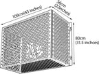 GENERIC Housse En Aluminium Pour Climatiseur Extérieur Et Support De Fleurs, Clôture Résistante Aux Intempéries Pour Unités Extérieures, Protection élégante, Dimensions : 109 X 56 X 80 Cm, Couleur : A3