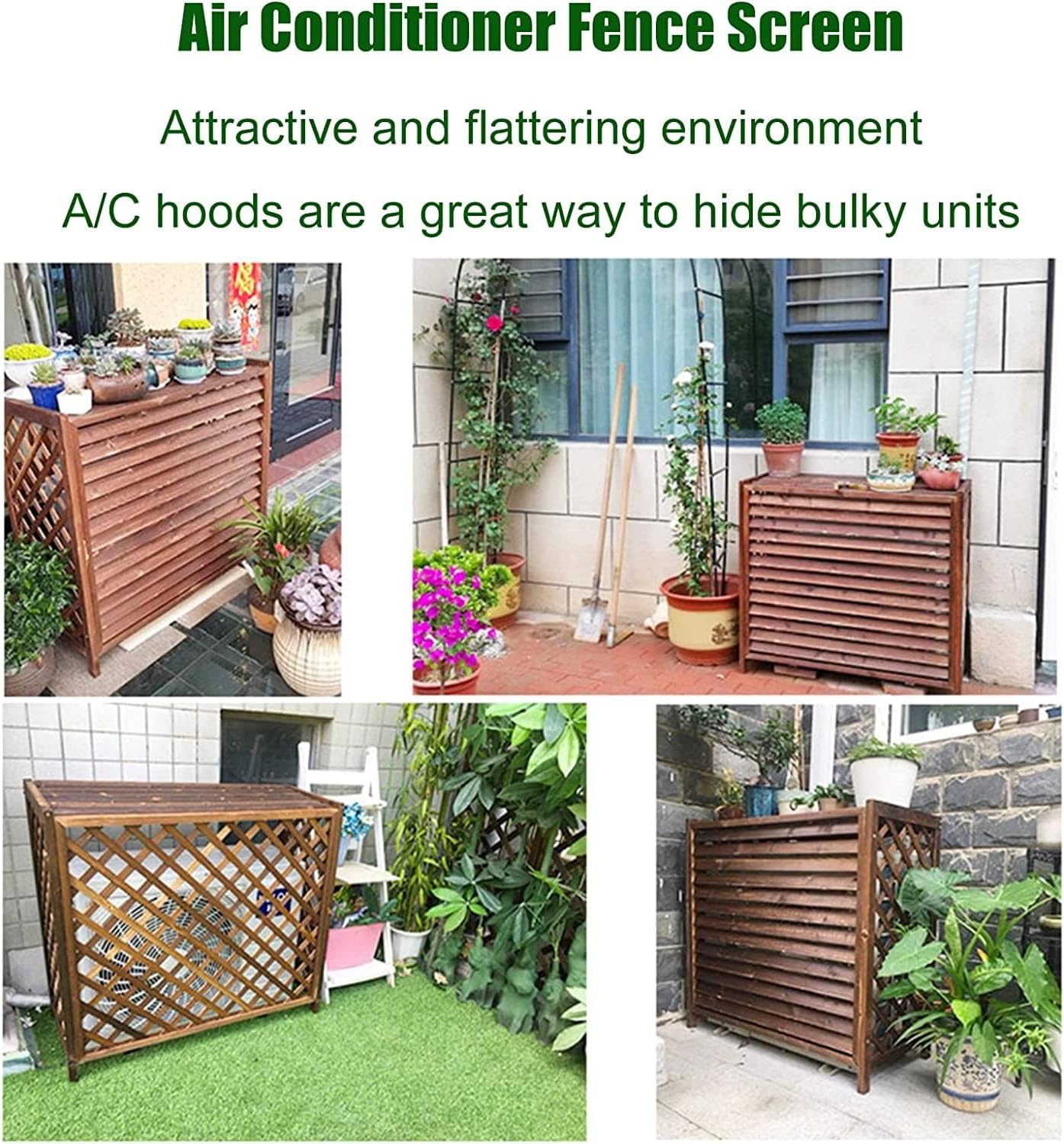  Housse De Protection Pour Climatiseur Extérieur - Grilles De Protection Extérieures Pour Climatiseurs Et Pompes à Chaleur - Dimensions : 100 X 43 X 9 Cm