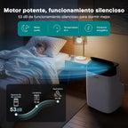 SereneLife Climatiseur Mobile Silencieux,9000 BTU,Climatiseur Portable 3-en-1 Avec Fonction Déshumidificateur Intégré,Mode Ventilateur,Télécommande,Kit D'Évacuation Complet Montable Sur Fenêtre,Blanc