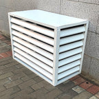 GENERIC Grille De Protection Pour Climatiseur, Cache-climatiseur De Fenêtre, Housses De Climatiseur Extérieures Pour Dissimuler Le Climatiseur Et Préserver L'intimité (Blanc 1,5p (4 Côtés))