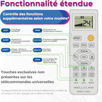  Wellclima WEC-HA1 Télécommande Pour Climatiseur Pour Haier, Pour HEC, Pour Candy, Plus Complète Que Les Universelles, Prête à L’Emploi Avec Fonctions Spéciales, Pour Inverter Et Pompe à Chaleur