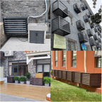  Housse De Protection Décorative En Aluminium Pour Climatiseur Extérieur Et Pompe à Chaleur - Pour Unités De Climatisation Et Ordures - Utilisation En Intérieur/extérieur