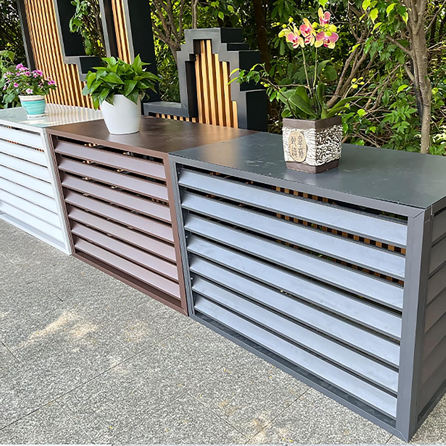 GENERIC Housse De Protection Pour Climatiseur Extérieur – Clôture Anti-vol Toutes Saisons – Protection Pour Climatiseurs Extérieurs