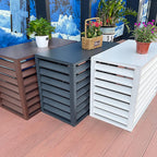  Housse De Climatiseur Toutes Saisons Et Clôture D'intimité Décoratives Antivol Pour Unités Extérieures, Protection De Climatisation Divisée Résistante Aux Intempéries, Design Respectueux Du Jardin