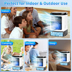 GENERIC Mini Climatiseur Portable, Refroidisseur D'air Personnel Avec Vitesses, Modes Brume, Réservoir D'eau, Boîte à Glace, Petit Climatiseur Rechargeable Pour Chambre, Bureau Et Voyage
