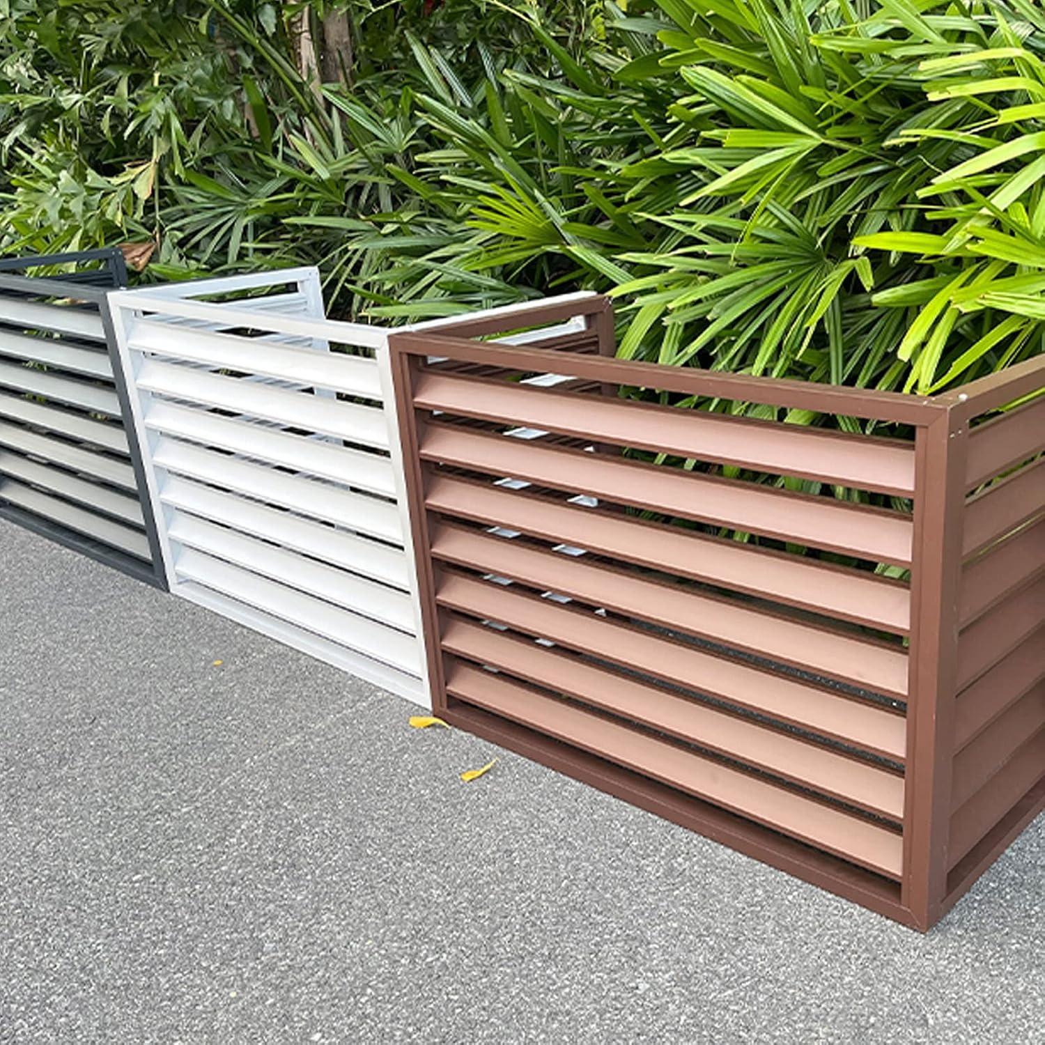 GENERIC Housse Robuste En Aluminium Pour Climatiseur Extérieur Mini Unités Séparées Antivol Réduction Du Bruit Résistant Aux Intempéries Protection Efficace De L'unité AC